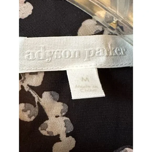 Adyson Parker Shear Floral Peasant Ruffle Blouse M - Picture 2 of 11